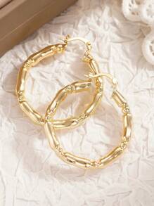 1 Pair Luxury Hoop Earrings For Women For Party Engagement Anniversary Jewelry Valentine's Day Gift