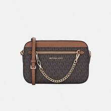 Michael Kors Jet Set Large Logo Crossbody Bag For Women Commute Travel Work Office Dress Bags Mother's Day Crossbody Bags Gifts For Her - màu đen - Xem 4