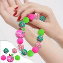 25pcs 15mm Round Silicone Beads, DIY Craft Materials - Teacher's Day And Back To School Gift Set, Suitable For Pens, Necklaces, Key Chains, Birthday, Holiday, Father's Day, Mother's Day Gifts - Campus Series - View 7