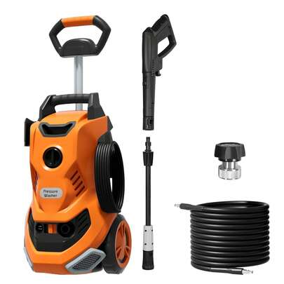 Pressure Washer, 2000w 3500psi Electric Pressure Washers With Telescopic Handle And Adjustable Nozzle Accessory, Power Washers For Patio/Car/Fences/Driveways/Home