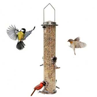 Hanging Metal Bird Feeder, Outdoor Bird Feeding Dispenser
