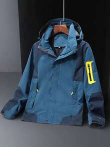Men New Spring Autumn Windproof And Rainproof Basic Jacket, Waterproof Outerwear Mountaineering Outdoor Jackets
