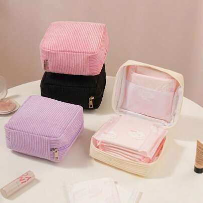 1 pieza Almacenamiento de almohadillas P, estuche de transporte portátil para productos femeninos Hygiene