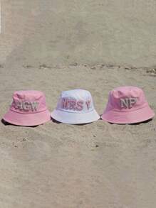 Personalized Customized Name Letter Rhinestone Sun Hat Bride Squad Tribe Pearl Bucket Hat Personalized Bridesmaids Gifts Bridal Shower Gift Wifey Bucket Hat Gift For Bride Future Mrs Bucket Hat - Multicolor - View 2