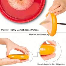 4/2pcs Silicone Fruit Storage Boxe, Large Capacity Reusable Fridge Storage Boxes, Ideal For Preserving Avocados, Tomatoes, And Perfect For Garlic, Onions, Lemons, And Potatoes - Multicolor - View 2