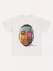 Inspired Vintage Graphic-Shirt Heavy Tee Basketball Sreetgraphic Tee,Men's Summer Clothes,Streetwear Men,Back To School,Men's Vacation Clothes,Men Graphic Tees,A Great Gift,Y2K - 白色 - 查看 1