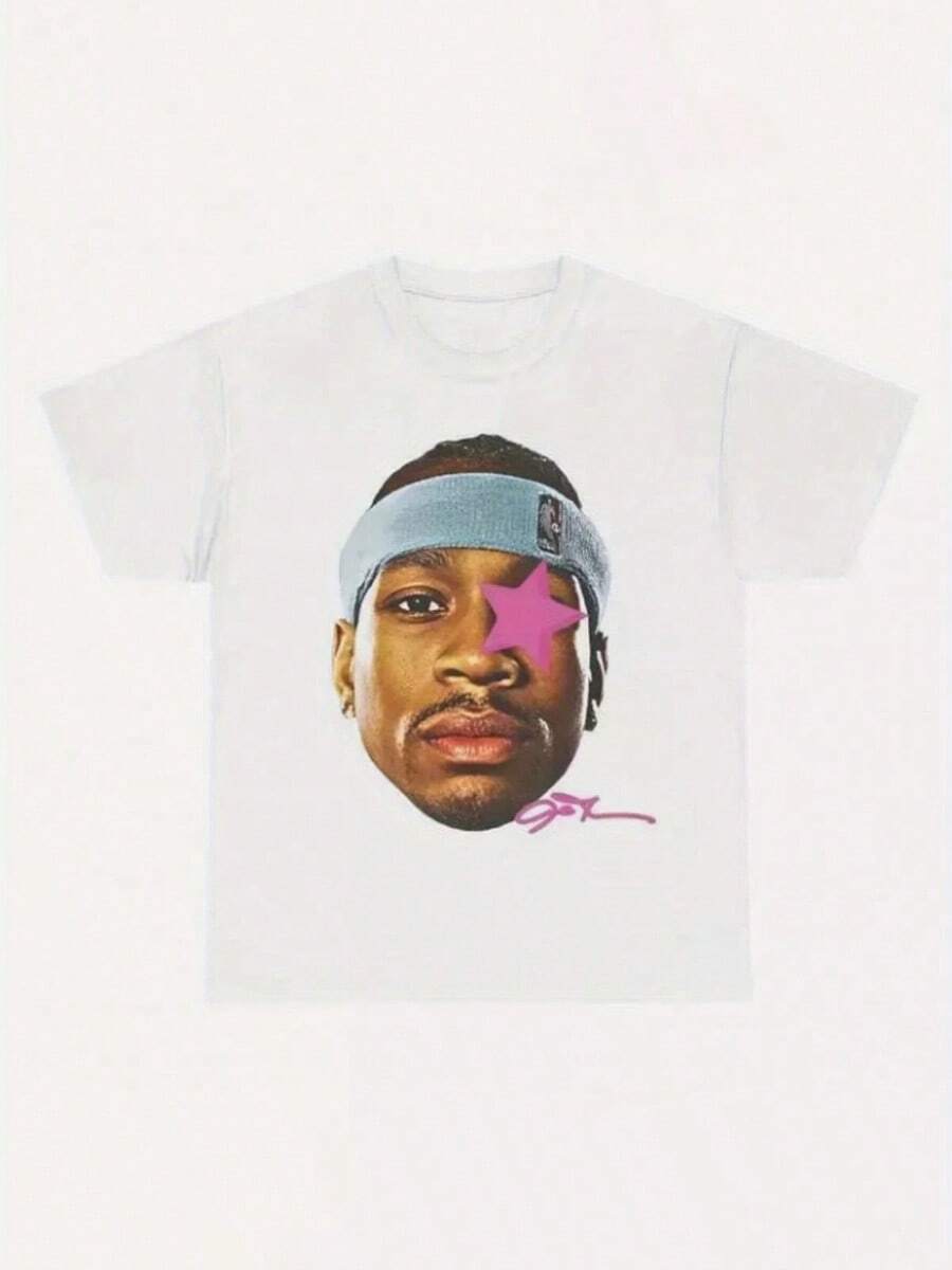 Inspired Vintage Graphic-Shirt Heavy Tee Basketball Sreetgraphic Tee,Men's Summer Clothes,Streetwear Men,Back To School,Men's Vacation Clothes,Men Graphic Tees,A Great Gift,Y2K - 白色 - 查看 1