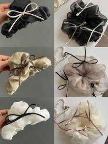 1 pièce Chouchou style ballet en ruban de maille, lien de cheveux à haute élasticité pour chignons, accessoires de cheveux chouchous liens de cheveux chouchou liens de cheveux queue de cheval