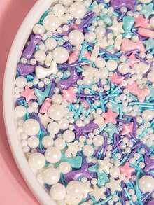 130克/4.59盎司食用闪光糖粒，适用于蛋糕、冰淇淋圣代、巧克力松露、马卡龙、家庭烘焙、纸杯蛋糕、饼干、华夫饼、甜甜圈、棒棒糖、翻糖、甜点 | DIY生日/婚礼/情人节派对用品 | 母亲节 - 彩色 - 查看 19