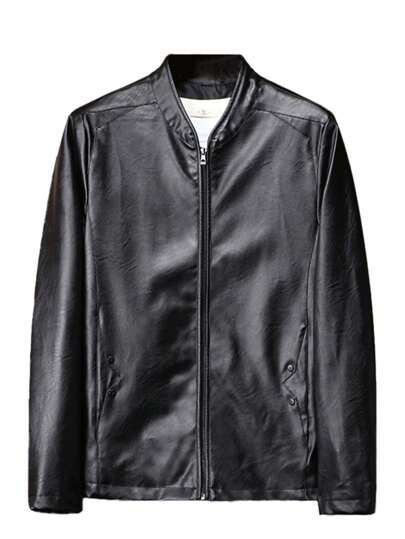 Veste pour hommes à col droit, veste de moto décontractée, printemps/automne