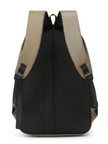 3pcs/Set Stylish Minimal & Cute Large Capacity Backpack Set For Back To School, Travel, Fashion Commuter - Khaki - View 2