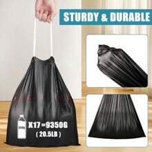 Small Trash Bags Bathroom 4 Gallon Trash Bags Drawstring TearFree Trash Bags Unscented 60 Count