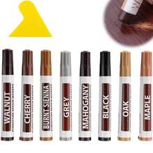 复合地板维修套装带加热笔，木质乙烯基地板家具维修套装油毡维修硬蜡补漆笔覆盖划痕、污渍、裂缝、门、橱柜、桌子孔洞