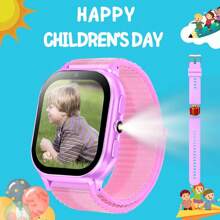 ERUN 31 Games Smart Children's Watch HD Full Touch Screen Outdoor Flashlight Alarm Clock Audiobook Recording Video Pedometer Calculator Music DIY Wallpaper Photography Children's Day, Ay, Boy/Girl Birthday Gift