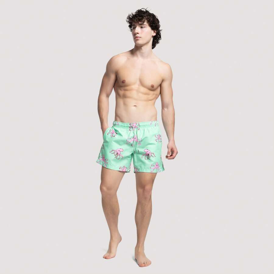 Apres Life Octo Green Swimshorts - Green - View 1