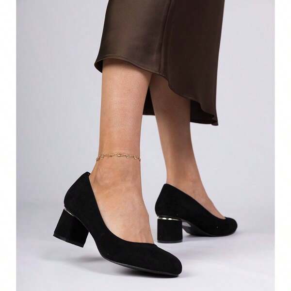 Women's Classic Black High Heel Pumps, Fashion Commuter Shoes
