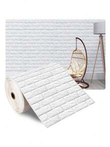 3D Brick Wallpaper Stickers, Self-Adhesive Foam Wall Tiles, Waterproof And Moisture-Proof, Home Decoration Wall Panels, Peel And Stick, Easy To Clean And Cut, Suitable For Living Room, Bedroom, Dormitory, Renovation