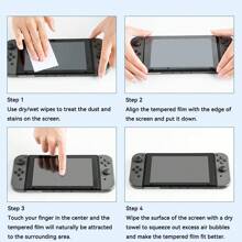 2 包适用于 Switch 2 的钢化玻璃屏幕保护膜 - 亮面、9H 硬度、防刮擦优质高清透明且适用于 Switch 2025 7.9 英寸屏幕，防刮擦，附带简易安装套件