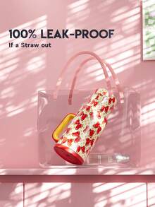 40oz/1.2L Handled Straw Insulated Tumbler, Vacuum Insulated Water Bottle With Straw Lid, Stainless Steel Insulated Travel Mug, 100% Leak Proof, Keeps Cold For 34 Hours Or Hot For 10 Hours