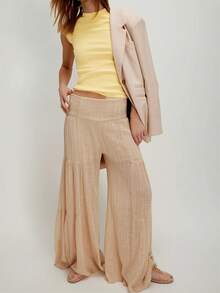 Women Rib Knit Cap Sleeve Crew Neck T-Shirts Casual Summer Slim Fitted Shirts Crop Tee Tops Holiday Beachwear Going Out Tops Party Clubwear Sportswear Tank Tops - 黃色 - 查看 4