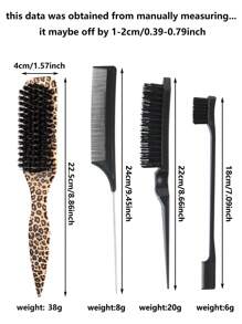 Conjunto De 3 Piezas De Herramientas De Peluquería Para Peinados, Que Incluye Cepillo Cardador, 3 Peines De Colores Para Teñir El Cabello, Cepillo De Cejas, Peine De Cola, Cepillo De Modelado Para Pelucas Y Conjunto De Herramientas Para Estilo De Cabello