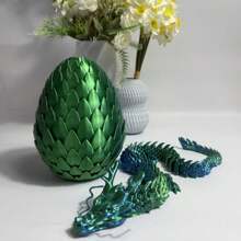 1pc 3D Printed Giant Scaled Dragon Egg + 23.62 Inch Large Decorative Item, Home Gift, Party Gift, Halloween & Christmas Gift, Fashionable Scaled Dragon Decor