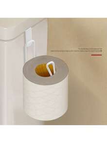 1 pieza Estante de almacenamiento para papel higiénico sin agujeros ni clavos, de tipo colgante en la puerta, para colgar el papel higiénico en el baño, soporte para rollo de papel higiénico montado en la pared, dispensador de papel higiénico para el baño, estante para toallas de papel en la puerta sin necesidad de taladrar, color aleatorio - Multicolor - Ver 6