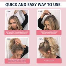 MPony Popper Clip High Ponytail Holder For Full Volumius Styles Versatile Accory For All Hair Types Ponytail Volumizer For Thick And Long Hair Fancy Accories For Women Clear Pony Popper5001 - Trong sáng - Xem 3
