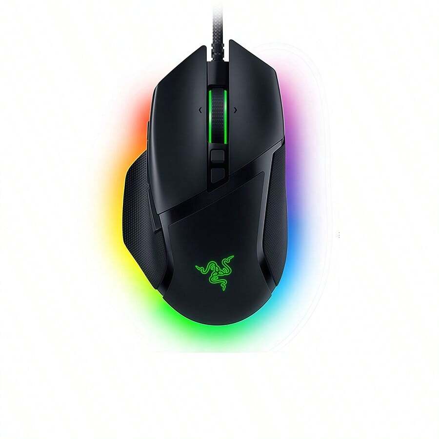 RAZER Basilisk V3 Gaming Mouse, Intelligent Adaptive Scroll Wheel, 11-Zone RGB Colorful Lighting, Fast Response, Optical Sensor, Official Gaming Peripherals - Black - View 1