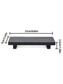 1 khay đựng đồ phòng tắm nhỏ, chân đế bằng gỗ, đồ trang trí phong cách cổ điển, khay trang trí bằng gỗ - nhỏ, tiết kiệm không gian cho phòng tắm, nhà bếp và đồ mỹ phẩm, khay đen, khay trắng, khay gỗ nâu - Nhiều màu - Xem 2