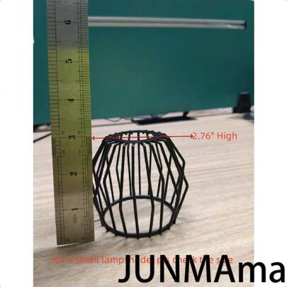 1 Pcs Light Shades For Hanging Light Fixtures Metal Lighting Metal Cage Lampshade Vintage Lamp Cover Iron Bird Cage Industrial Wire Fixture Replacement Black C003