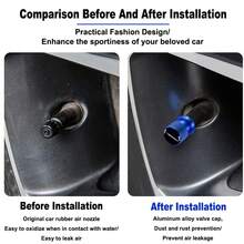 4个金属汽车轮胎气门嘴帽，适用于奥迪、宝马、奔驰、大众等车型 - SPORT-DE - 查看 3