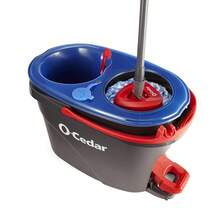 Clean Water Spin Mop Bucket System Hands-Free Wringing Microfiber Mop Head 2-Tank Design Removes 99% Bacteria Safe Hard Floors - Nhiều màu - Xem 4