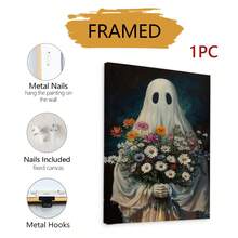 1 件帆布海报、印刷绘画鬼肖像数码印刷、鬼手捧花、恐怖照片、万圣节印刷、黑暗学院风装饰、哥特式绘画、鬼照片墙饰、家居装饰墙饰、无框万圣节装饰圣诞装饰感恩节婚礼家居装饰家居装饰秋季装饰秋季装饰生日装饰礼品派对用品室内节日装饰墙饰万圣节装饰品