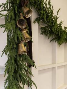 Christmas Dector Home Gift Artificial Norfolk Pine Garlands, Real Touch Winter Pine Garland, Green Artificial Greenery Garland For Table, Mantle, Wall, Indoor, Outdoor Christmas Decorations (Original Green)