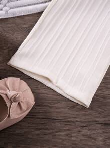 Set de 2 piezas de top de tirantes de unicolor y pantalones de pierna ancha para niñas, verano