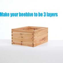 Auto Flowing Bee Hive 3 Layers Auto Bee Hive Extra Brood Box + Super Box 7x Bee Frames Beekeeping Hive - 原木色 - 查看 11