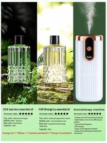 可充电自动香薰机，酒店精油香薰机，持久留香，卧室静音香薰扩散器，办公室电动空气清新剂，浴室除臭，6种精油香型（茉莉、栀子花、薰衣草、真我、香格里拉、山丘）室内长效香薰喷雾。 - 多香型 - 查看 20