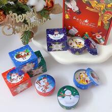 Set de 4 piezas de velas con aroma navideño, sin humo, elegante y romántico, adecuado para familia, iglesia, celebraciones estacionales, también muy adecuado como regalo para familiares y amigos.