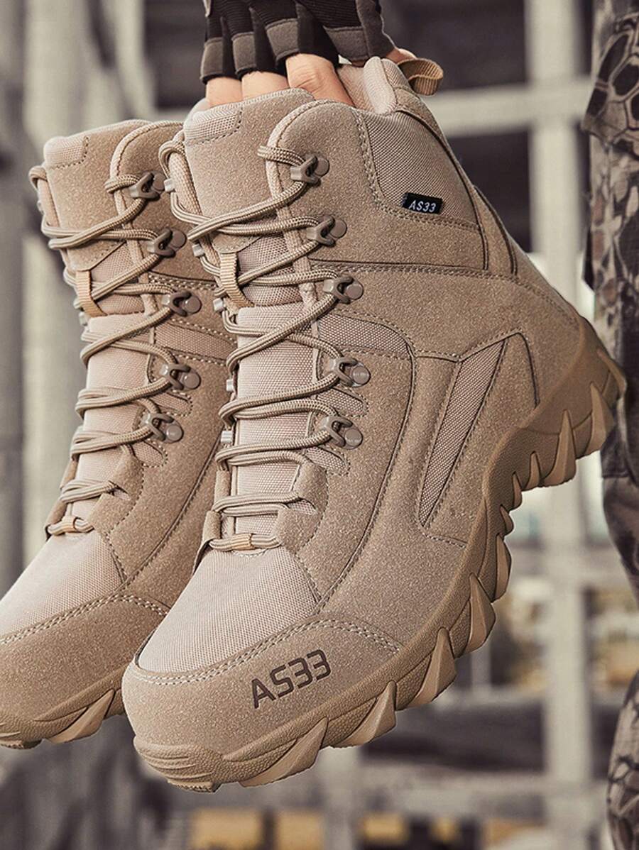 Outdoor Hiking Shoes, Camping Desert Boots, Work Boots, Lightweight Durable Military Combat Boots, Comfortable High-Top Shoes, Fashion Men's New Triangular Delta Climbing Shoes, Battlefield Training Military Boots