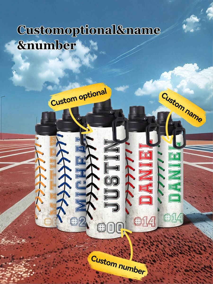 1 件 27 盎司定制运动杯，带腋下主题印花，自定义名称，自选图案，自定义号码，适用于冷热，手感舒适，适合赠送家人和朋友，适用于各种场合