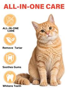 GJYC PET Katzen Dental-Set | Beseitigt schlechten Atem | 3-teiliges Set beinhaltet Katzen-Zahnpasta, Katzen-Zahnbürste und Katzen-Fingerbürste in leckerem Thunfischgeschmack, 30 ml