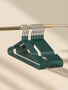 10pcs Anti-Slip Coated Adult Clothes Hangers, Household & Dorm Drying Racks - White - View 18