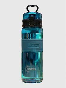 1 件，新款运动水壶防漏杯 - 户外健身水壶带刻度和茶滤，耐用塑料，适合健身房/徒步旅行、学生随行杯、返校