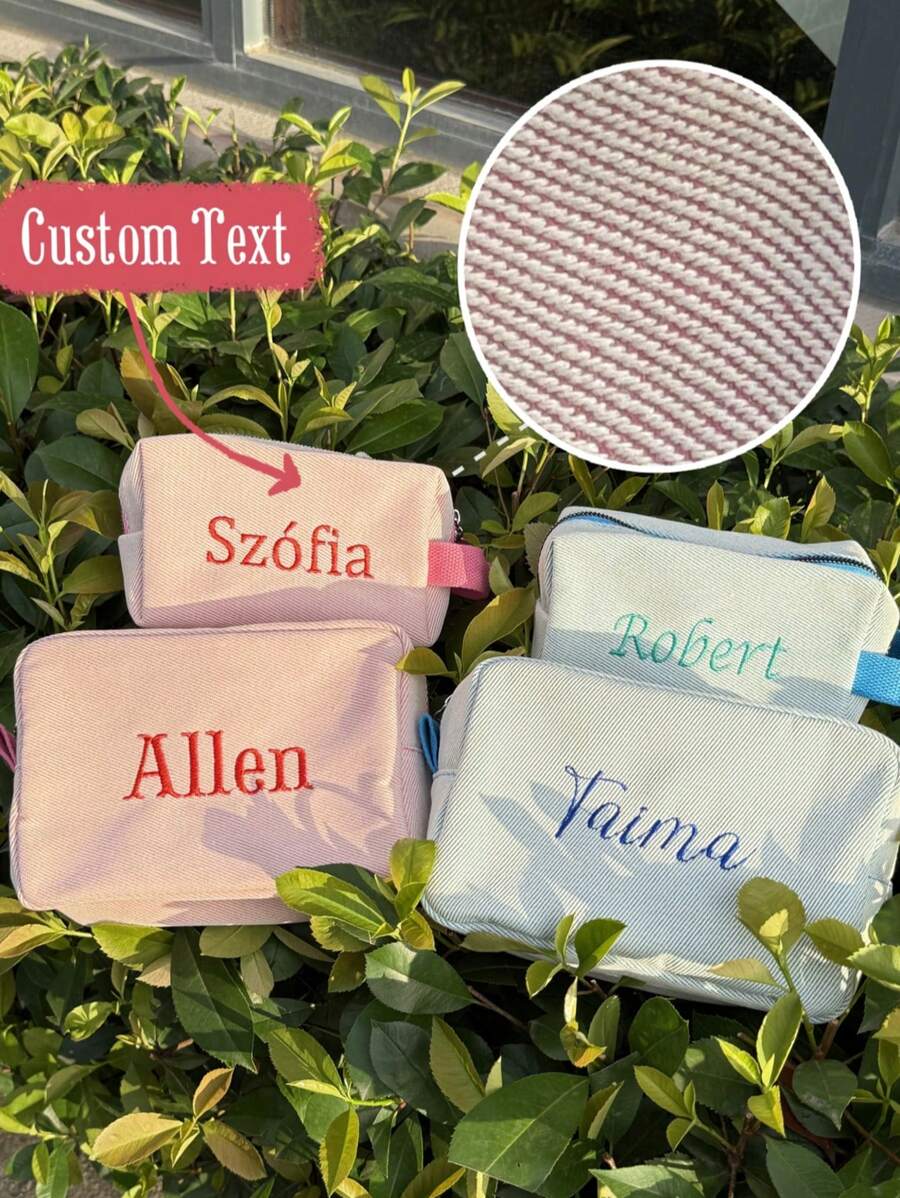 Personalized Travel Makeup Toiletry Bag, (Small And Large) Custom Makeup Bag, Mother's Day Gift, Personalized Bridesmaid Gift, Wedding Gift, Travel Toiletry Bag, Makeup Bag, Birthday Gift.Christmas Gifts - Multicolor - View 1