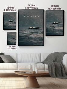 1 件星际穿越电影海报，帆布印刷海报，现代电影海报，墙面艺术，星际穿越礼物，粉丝收藏，客厅卧室办公室家居装饰，礼物，无框架 - 黑色 - 查看 5