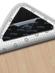 4/8/12pcs Big Washable Anti Slip Carpet Mat Suitable For Hardwood Flooring, Washable Carpet Tape, Double-Sided Adhesive Carpet Mat, Durable PU Material Very Suitable For Home Decoration Carpet Fixtures, Hardwood Flooring And Tile Anti Slip Carpet Mat - Multicolor - View 7