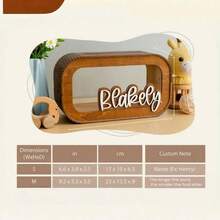 1pc Customized Piggy Bank - Wooden Cash Box, Engravable, Suitable As Gift, Children's Room Decor, Perfect For Christmas, Housewarming, Birthday, Easter, Thanksgiving And Other Special Occasions - Multicolor - View 6