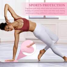 4PCS Purple Yoga Knee Pad Set – 2PCS Thick Non-Slip Flower Cushions + Massage Ball + Storage Bag For Women Workout & Stretching