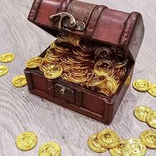 1/50/100 件塑料海盗金币、海盗宝石、宝藏珠宝假币，适用于海盗主题冒险、万圣节派对用品、秋季、圣诞节 - 彩色 - 查看 6